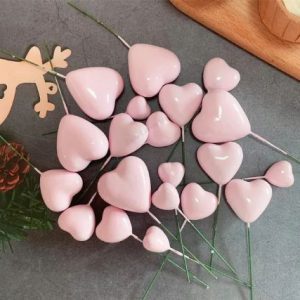 Heart Cake Topper Pink