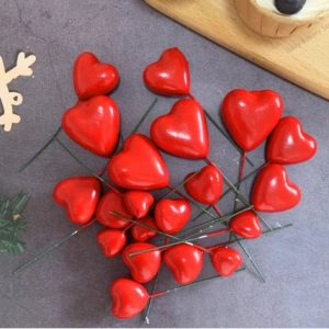 Heart Cake Topper Red