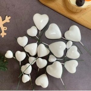 Heart Cake Topper White