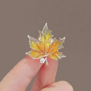 Golden Maple Leaf Cake Topper